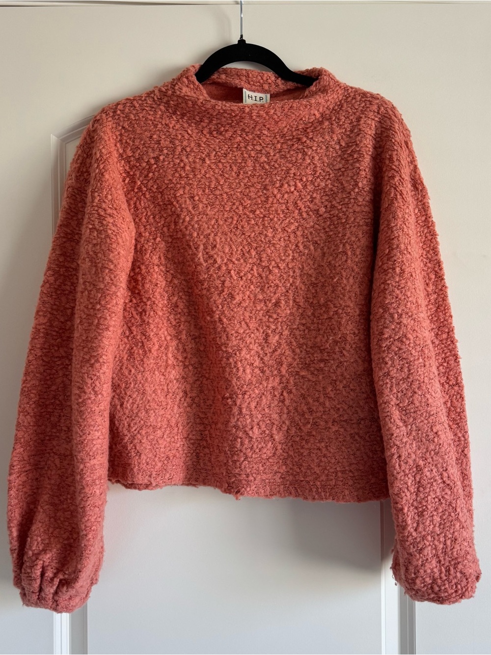 h.i.p. Coral Textured Sherpa Pullover